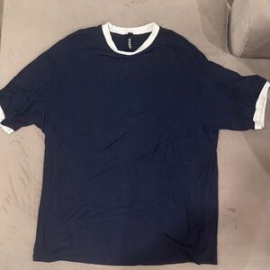 Navy Oversized Shirt For Sleepwear